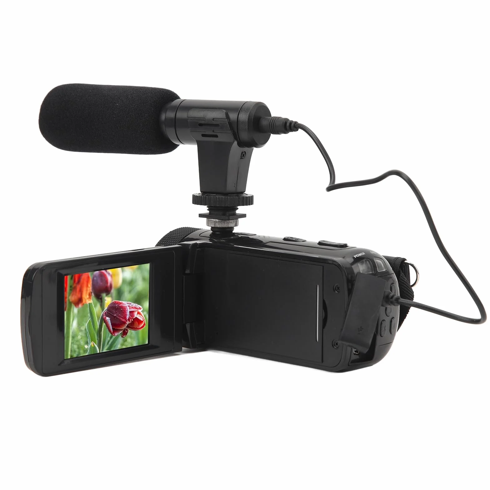 Annadue Kamera wideo Full HD 1080p 16 MP zoom 16x z ekranem dotykowym IPS 6.1 cm do YouTube