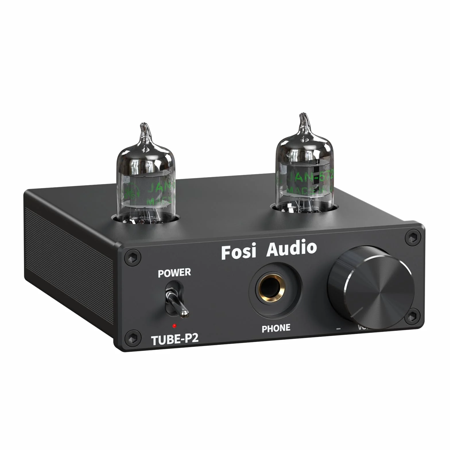 Fosi Audio P2 Wzmacniacz słuchawkowy Przedwzmacniacz z rurką próżniową Mini stereo Hi-Fi z ochroną wyjścia niskiego hałasu z uziemienia do słuchawek