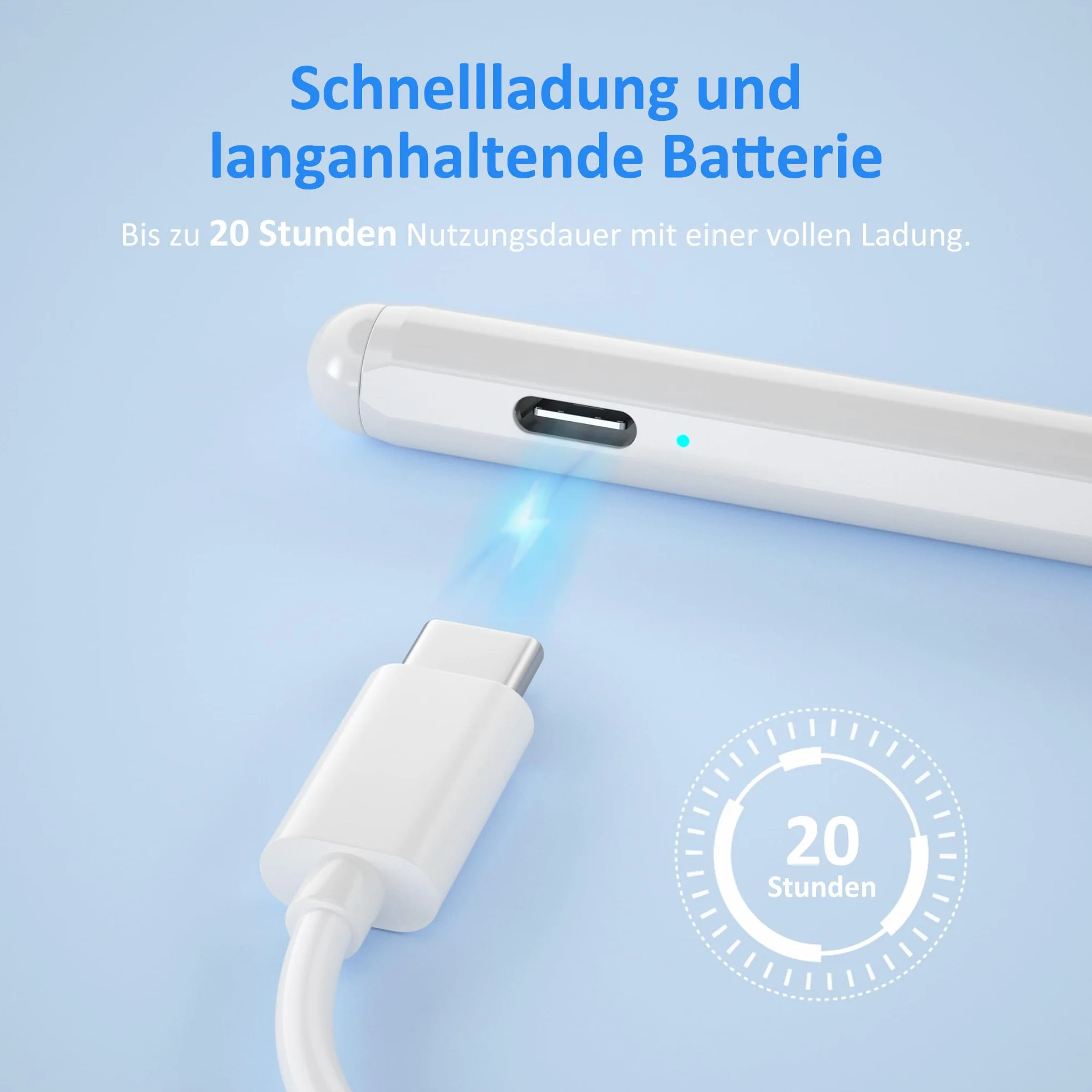 Rysik do Apple iPad 2018-2025, A16/10/9/8/7/6, Pro M5/M4/13/12.9/11, Mini 7/6/5, Air 13/11/5/4/3, magnes