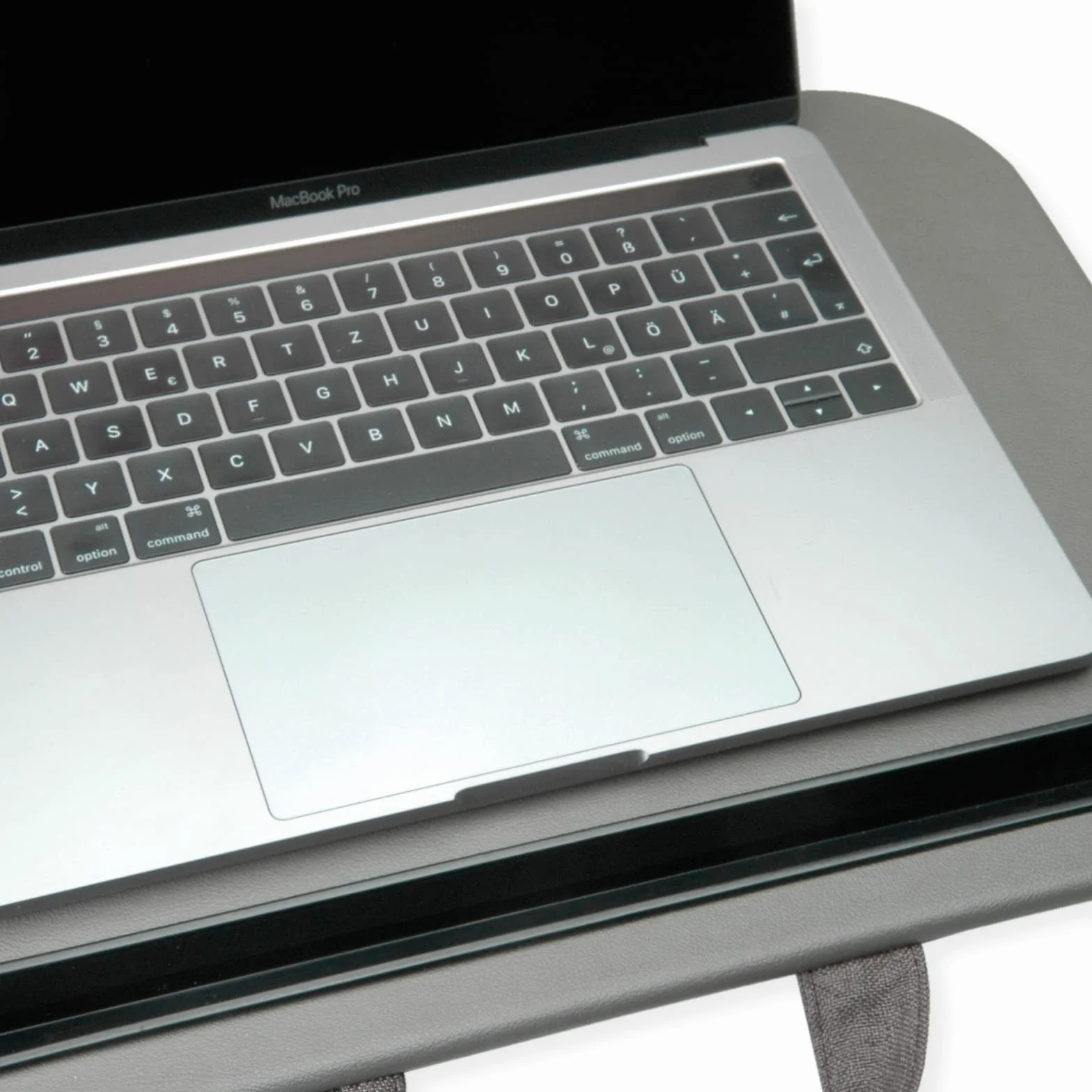 Taca na kolana z poduszką na laptopa i tablet, szara