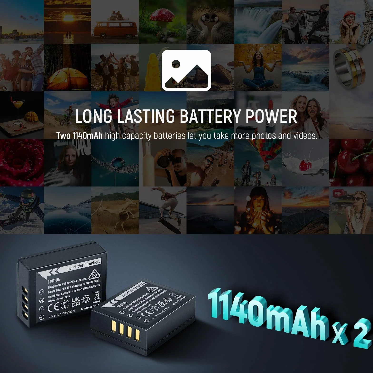 NEEWER NP-W126/NP-W126s Wymienna ładowarka Zestaw z podwójną ładowarką i kablem USB C, (2 sztuki) 1140mAh bateria do aparatu kompatybilna z Fuji X100VI X-T30 II X-S10 X-T200 X100F X100V X-A5