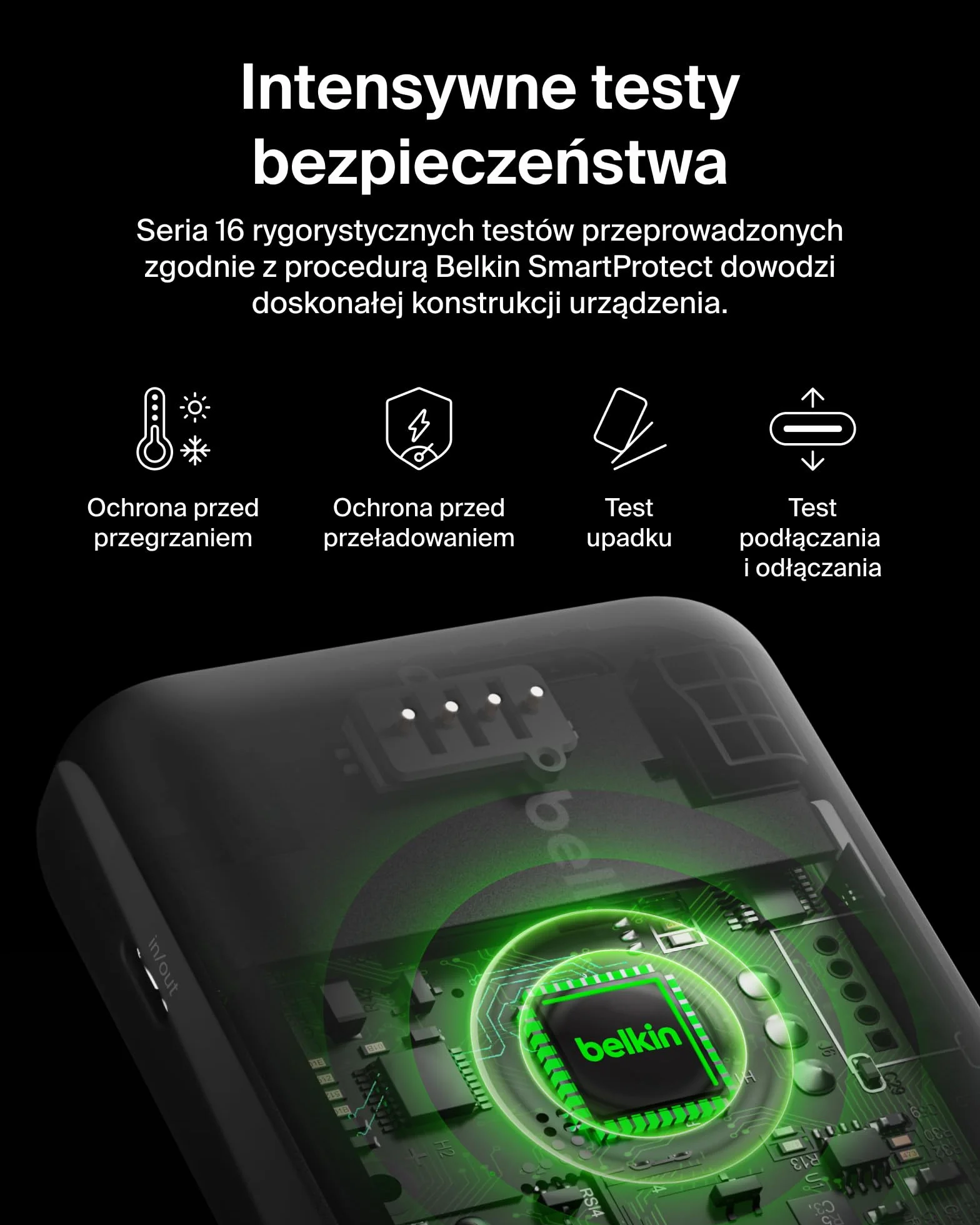 Belkin Bezprzewodowy powerbank BoostCharge Pro 8000 mAh z Qi2, ładowarka zgodna z MagSafe + rozkładana podstawka – do telefonów iPhone 16, 16 Plus, 16 Pro, 16 Pro Max, iPhone 15 i innych – czarny, 8K