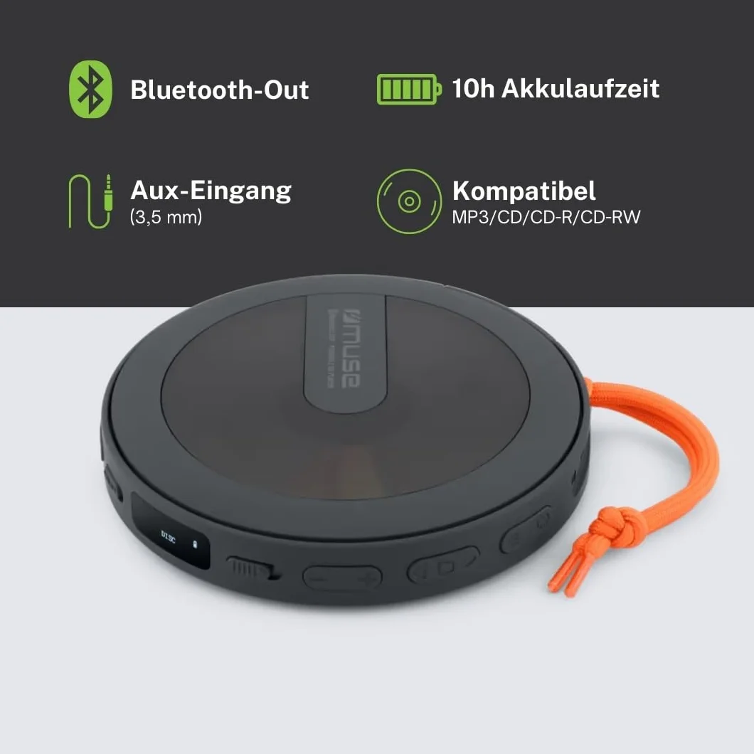Przenośny odtwarzacz CD/MP3 M-920 DMO z Bluetooth, OLED, USB-C, akumulator 2000 mAh