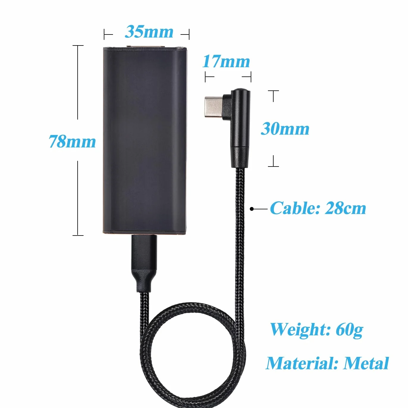 Revotech Konwerter PoE na USB C 5V/3A 9V/2,5A IEEE802.3af/at Ethernet Ładowanie PD