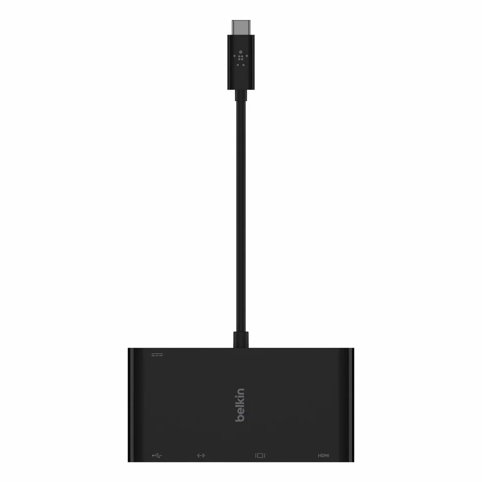 USB-C Multimedia Adapter GBE HDMI VGA USB-A 100W PD Czarny