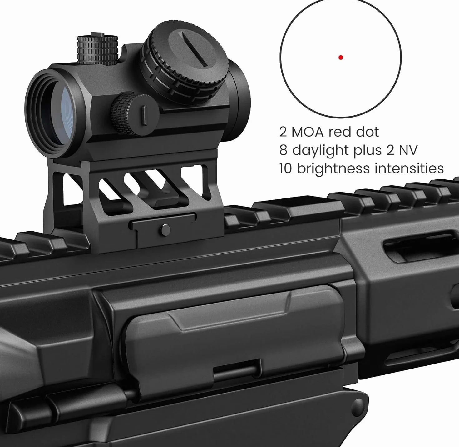 Feyachi V30 2MOA kolimator kolimatorowy automatyczne włączanie i wyłączanie 1x20mm kompaktowy kolimator kolimatorowy, odchylane osłony obiektywu