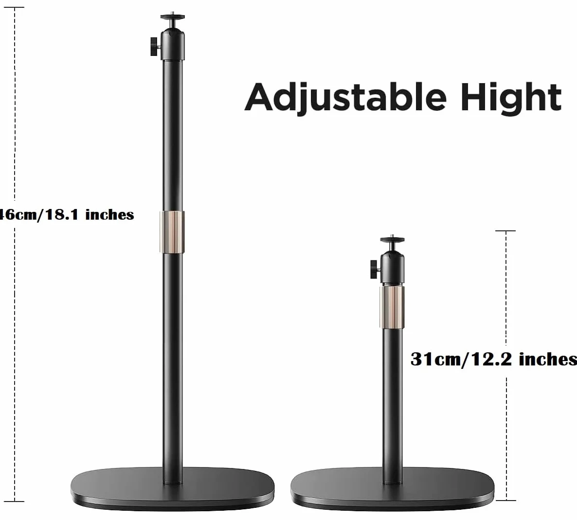 Wytrzymały stojak na kamerę internetową, 45 cm stojak na statyw do kamery internetowej kompatybilny z OBSBOT Tiny 2/Tiny SE 1080P/Meet/Meet 2 kamery internetowe