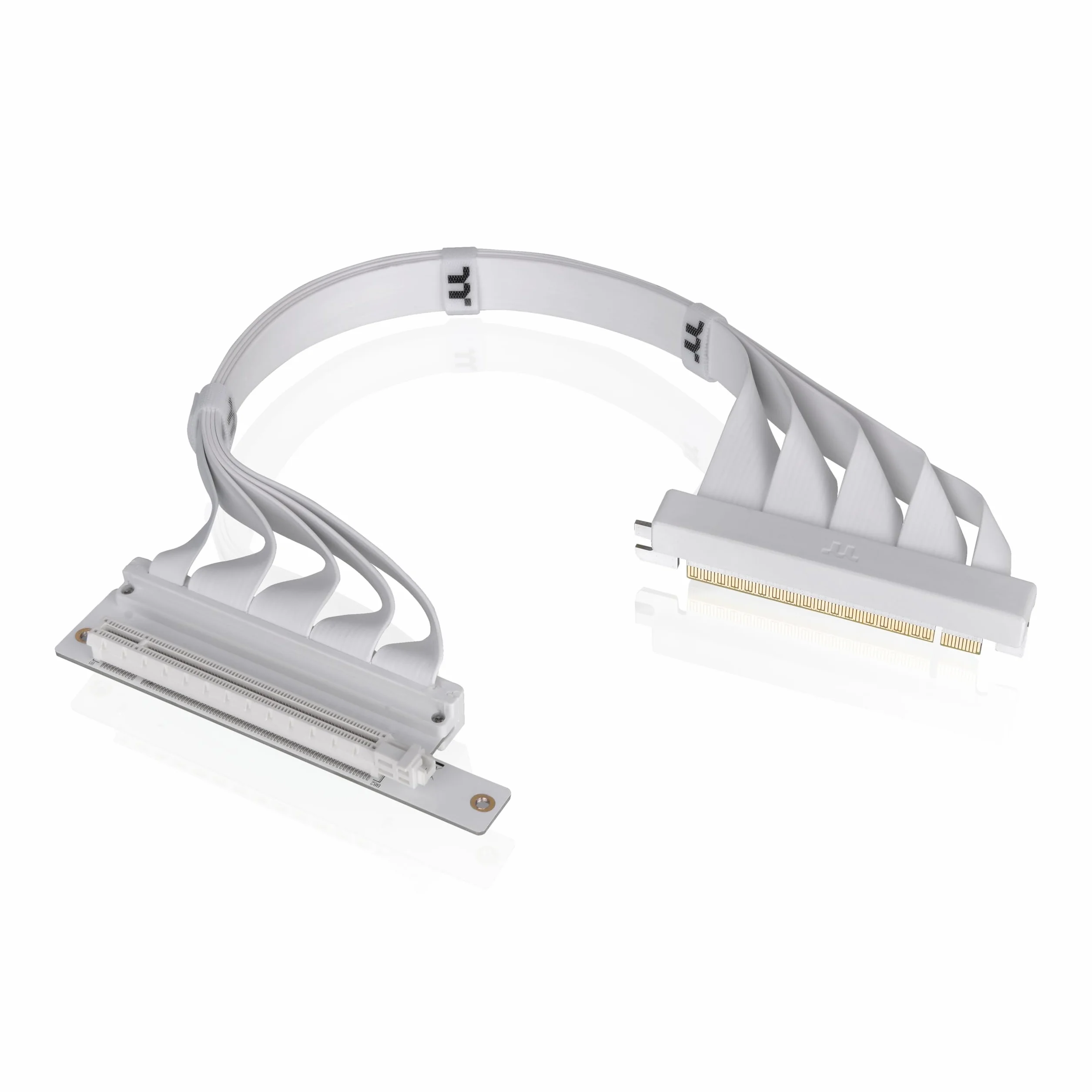 Thermaltake PCIe 4.0 kabel riser 90° biały 400 mm ekranowanie EMI 16 Gb/s