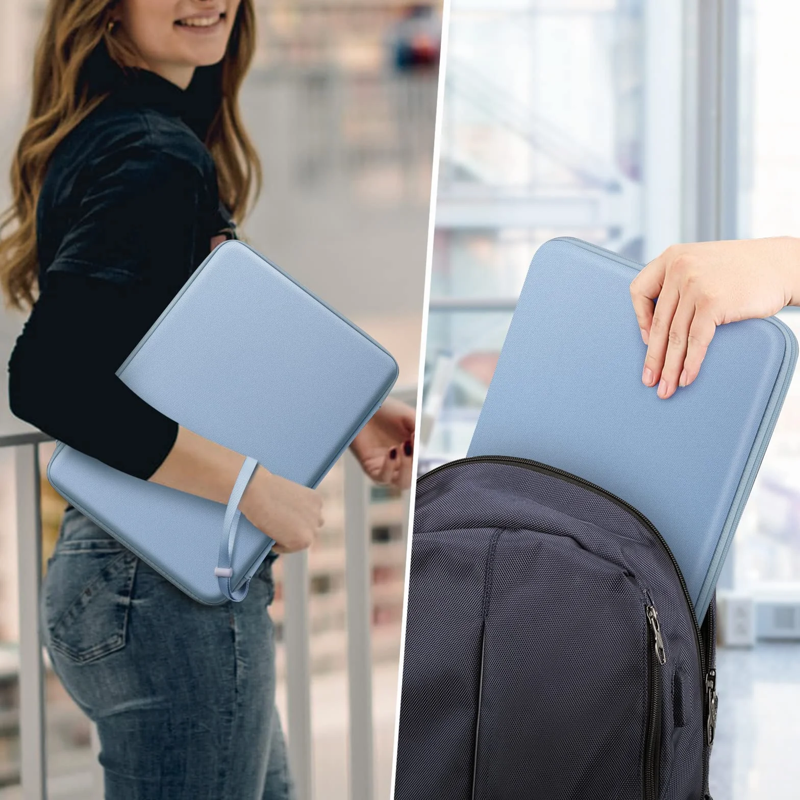 FINPAC pokrowiec ochronny na laptopa 13" MacBook Air 2024-2018 M3/A3113 M2/A2681 M1/A2337, 14" MacBook Pro M4/M3/M2/M1 A3112 A3401 A3185 A2992 A2911, wstrząsoodporny