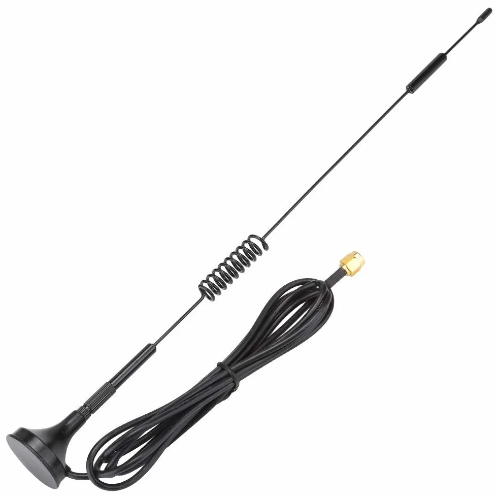 Sxhlseller Antena, moduł bezprzewodowy 433 MHz 10dBi wysoki zysk, 31 cm metalowa antena bezprzewodowy moduł magnetyczna antena ssąca SMA męska