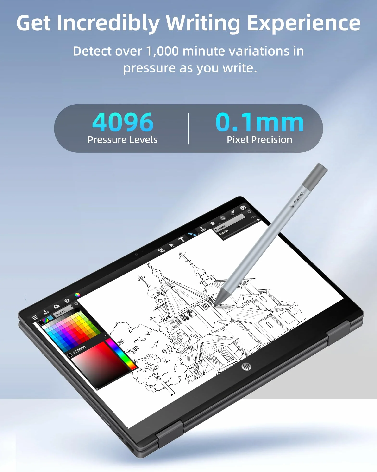 Metapen USI Stylus Pen G1 Air do Chromebooków, poziom ciśnienia 4096, dla ASUS, HP, Acer, Lenovo i Samsung