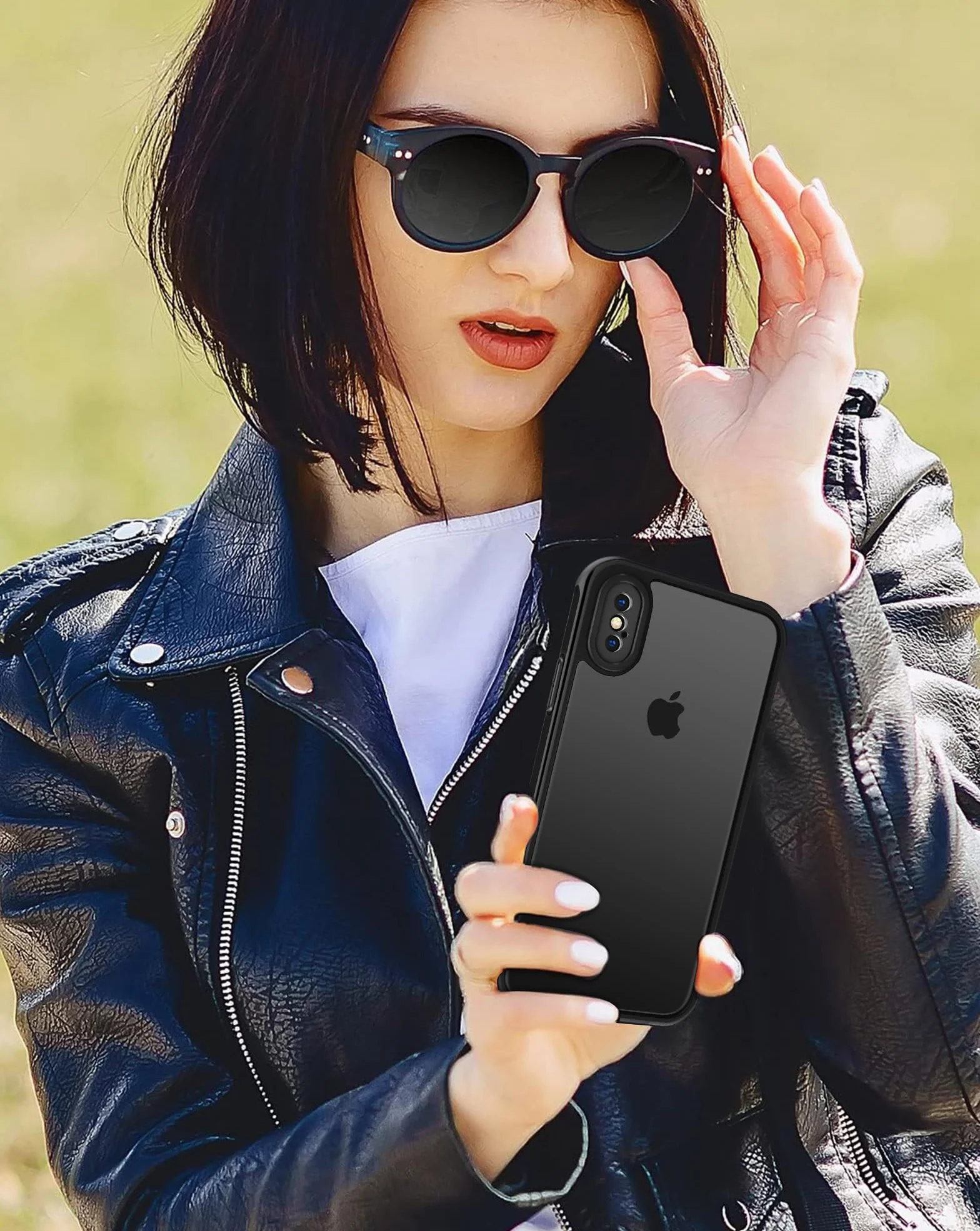 iVoler Matowe etui do iPhone XS Max 6,5 cala, [ochrona aparatu] [odporna na wstrząsy klasy wojskowej] Ultra cienka półprzezroczysta tylna obudowa odporna na odciski palców