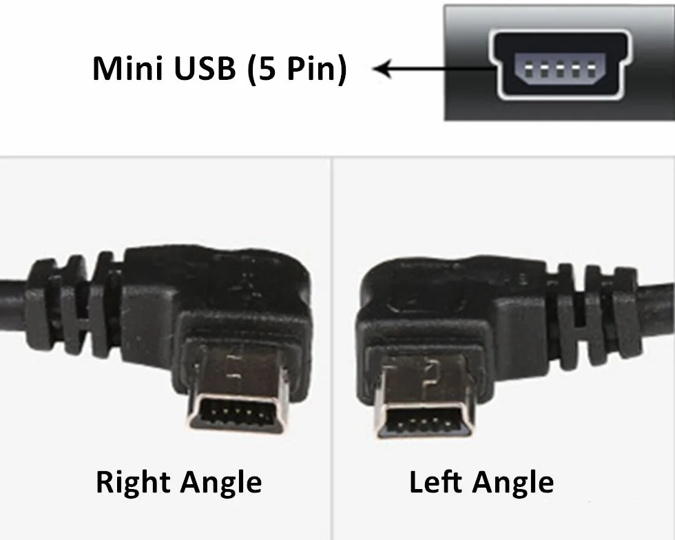 Bardzo długi mini kabel USB 90 stopni kąt lewy przewód do ładowania z 5 klipsami do Garmin Dash Cam Car Dashcam GPS Navigator DVR Camera GoPro (5 metrów kąt lewy)