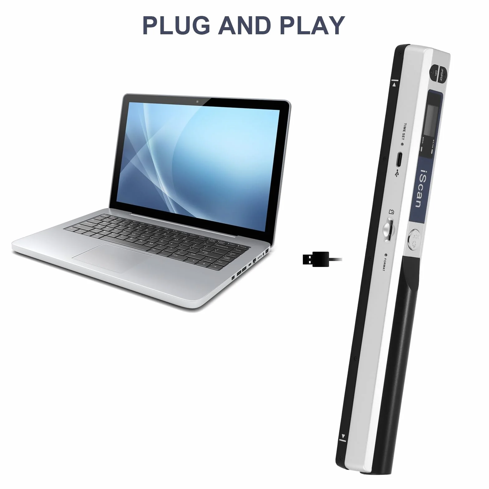 Przenośny skaner 900DPI A4 USB biały z kartą 16GB TF