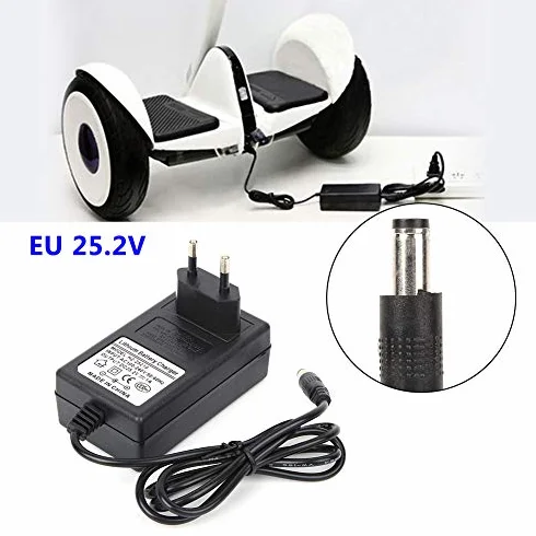 Ejoyous Ładowarka z pistoletem do masażu, adapter do pistoletu do masażu, adapter wtyczki, kabel zasilający do pistoletu do masażu mięśni, uniwersalny adapter, Réglementation européenne 25.2V, stary