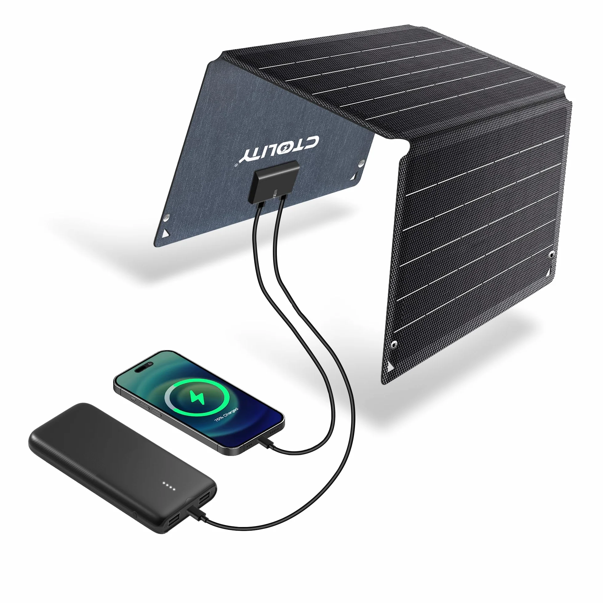 Ładowarka słoneczna 21W przenośny panel słoneczny USB-C DC 3A