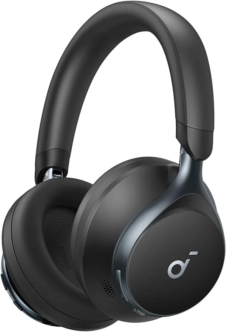 Soundcore by Anker Space One(odnowiona): adaptacyjne słuchawki z ANC, 2x silniejsza redukcja głosu, 40h odtwarzania z ANC, obsługa aplikacji, bezprzewodowy dźwięk LDAC, wygodne dopasowanie