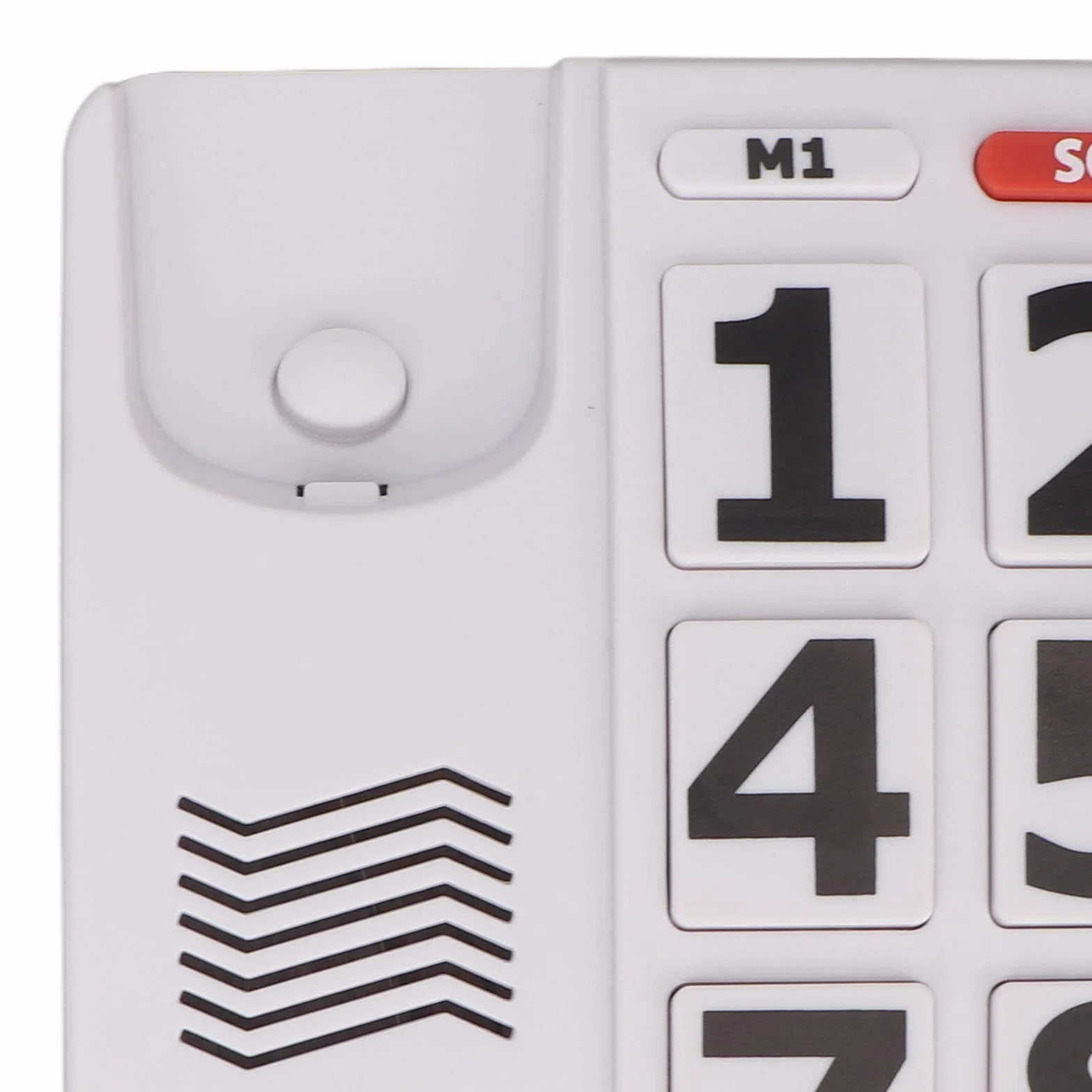 Telefon Stacjonarny z Dużymi Przyciskami dla Seniorów z Pamięcią Numerów i Regulacją Głośności