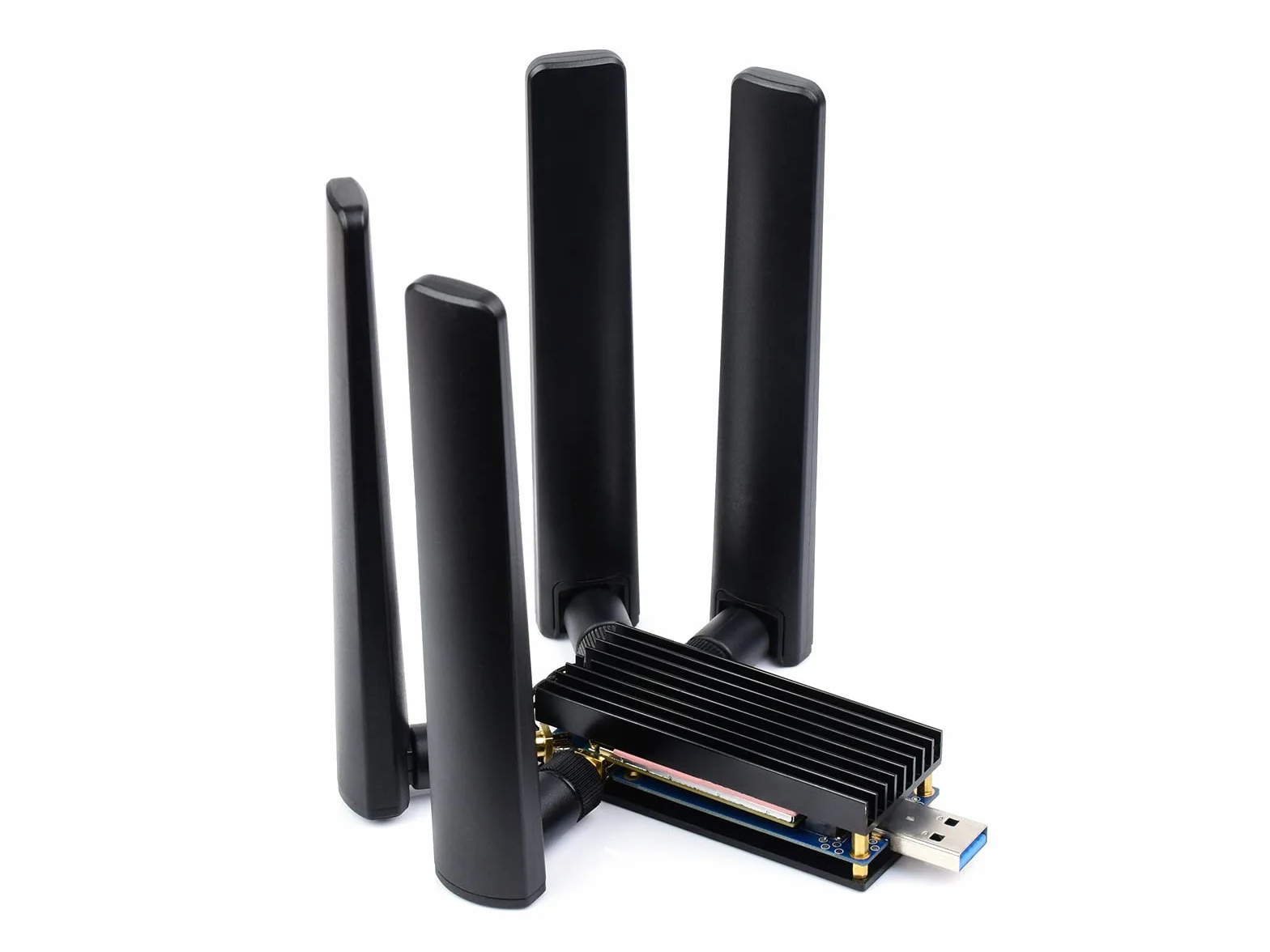 Waveshare USB TO M.2 B KEY Driver Board Module for M.2 Interface 4G/5G Module(NOT Included), With 4x Antennas,USB 3.1 Port for Raspberry Pi/PC/Jetson Nano Motherboard to Achieve High Speed 5G Network