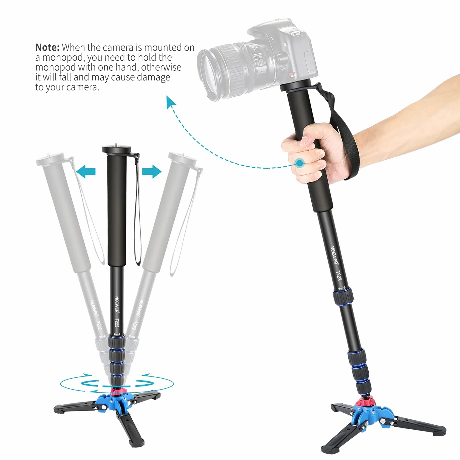 Neewer Monopod Czarny 52-168cm
