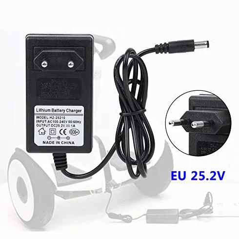 Ejoyous Ładowarka z pistoletem do masażu, adapter do pistoletu do masażu, adapter wtyczki, kabel zasilający do pistoletu do masażu mięśni, uniwersalny adapter, Réglementation européenne 25.2V, stary