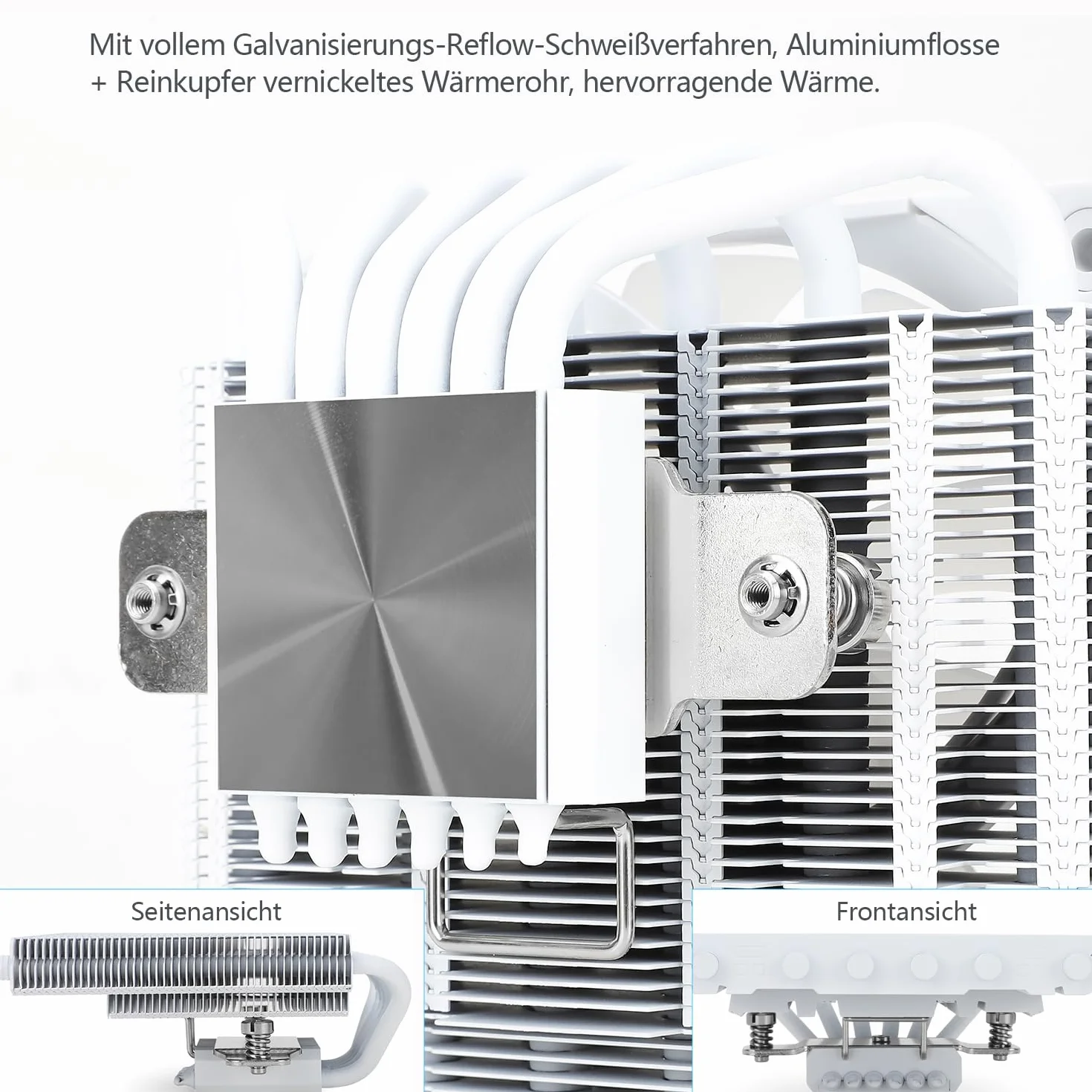 THERMALRIGHT AXP120-X67 BIAŁY ARGB niskoprofilowy chłodnik powietrza do CPU z prawym 120-mm-TL-C12015W-S wentylatorem PWM, 6 heatpipes, 67 mm wysokości, dla AMD AM4/Intel LGA 1700/1150/1151/1155/1156