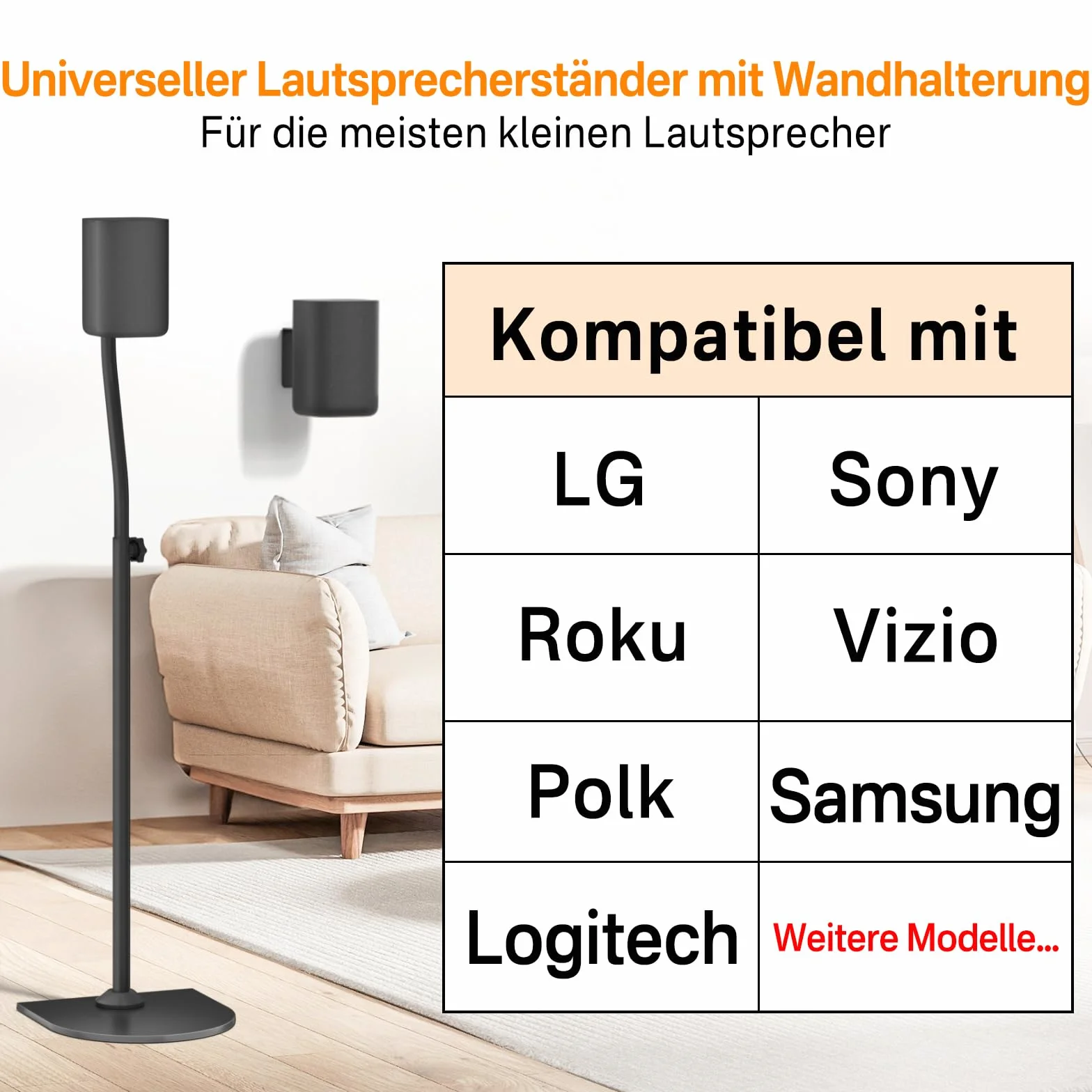 Stojak na głośniki surround para 33"-42" do LG Vizio Sony Samsung