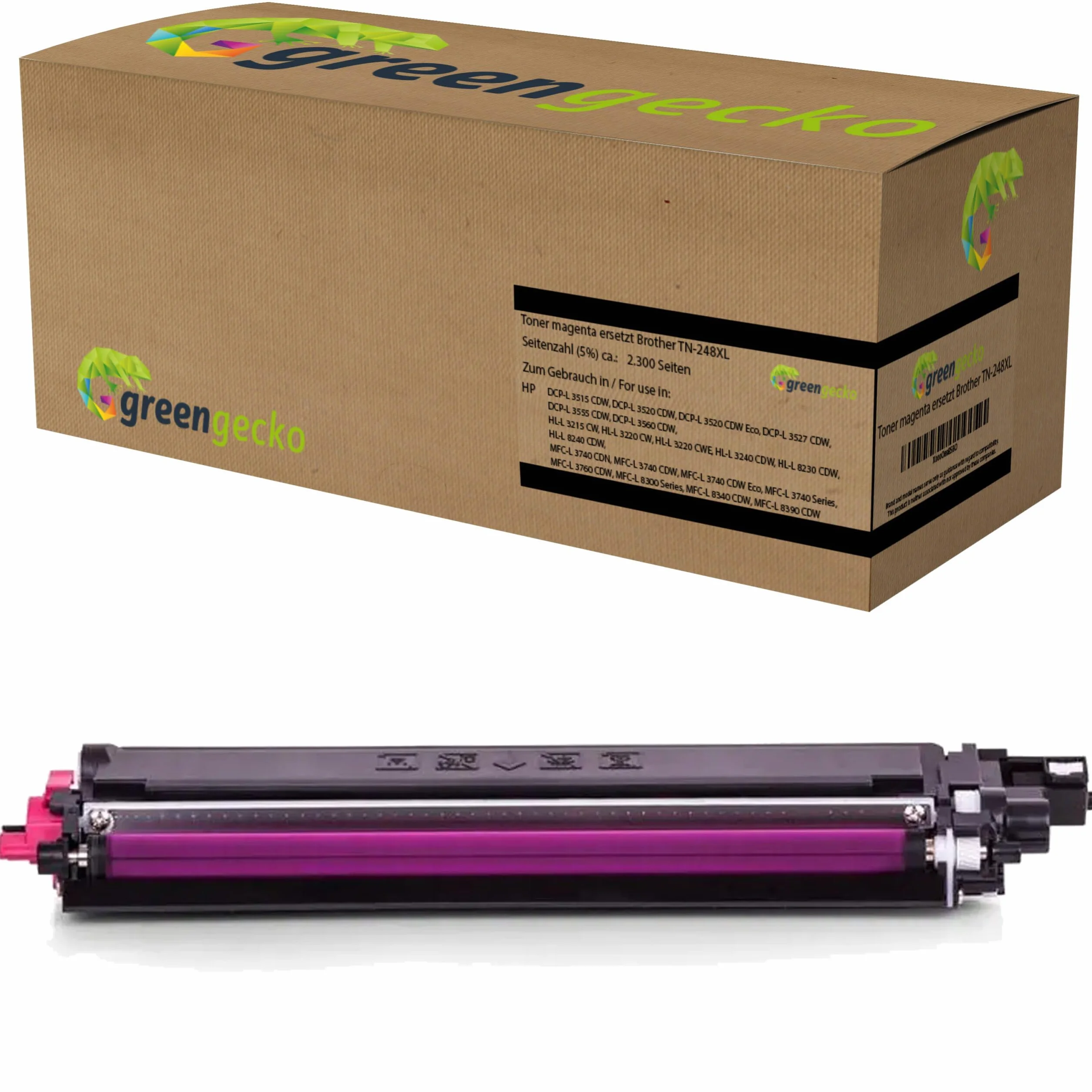 Toner XL Multipack zastępuje Brother TN-248XL, do DCP-L 3515 3520 3527 3555 3560, HL-L 3215 3220 3240 8230 8240, MFC-L 3740 3760 8300 8340 8390 czarny, cyjan, żołądek TA, żółte wkłady z chipem
