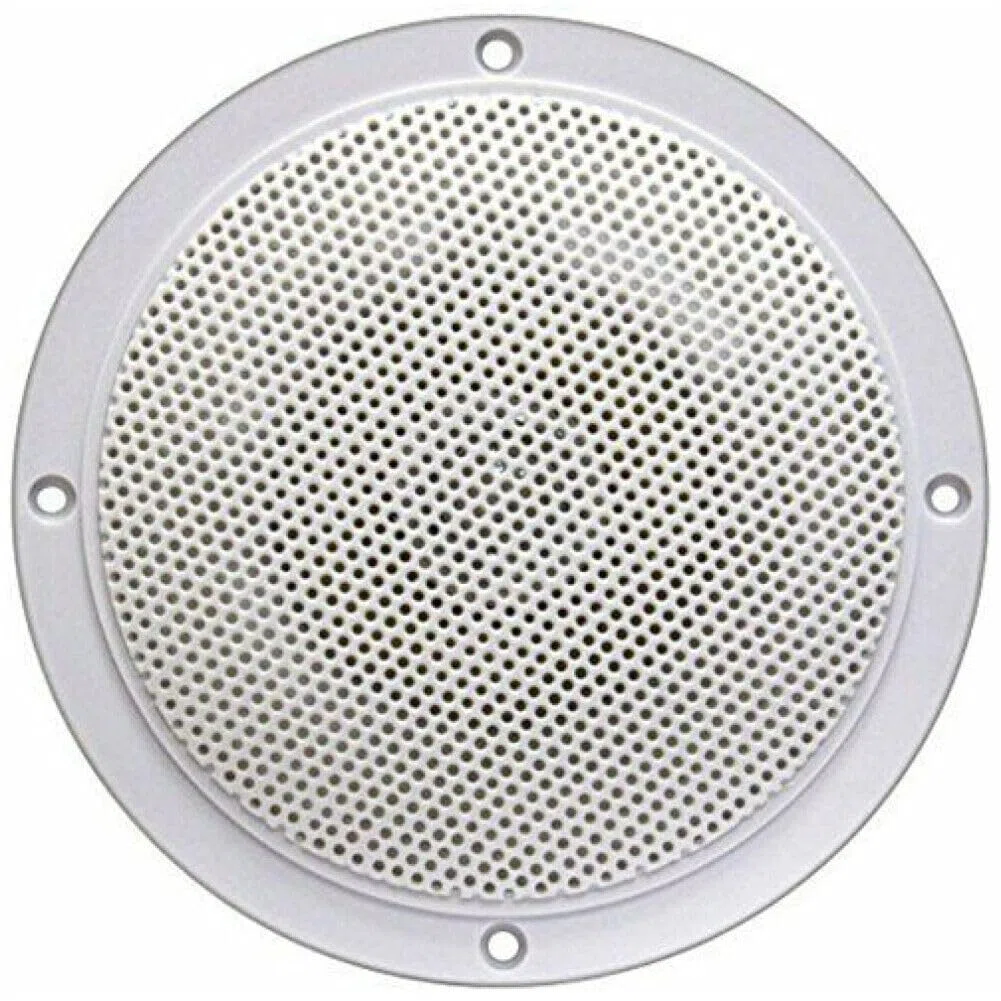 ZESTAW DO PYRAMID MDC6 2 białe głośniki dwumembranowe 50 W RMS 100 W maks. 15,3 cm 153 mm wodoodporny basen łódź restauracja hotel, w parach, w zestawie kable instalacyjne