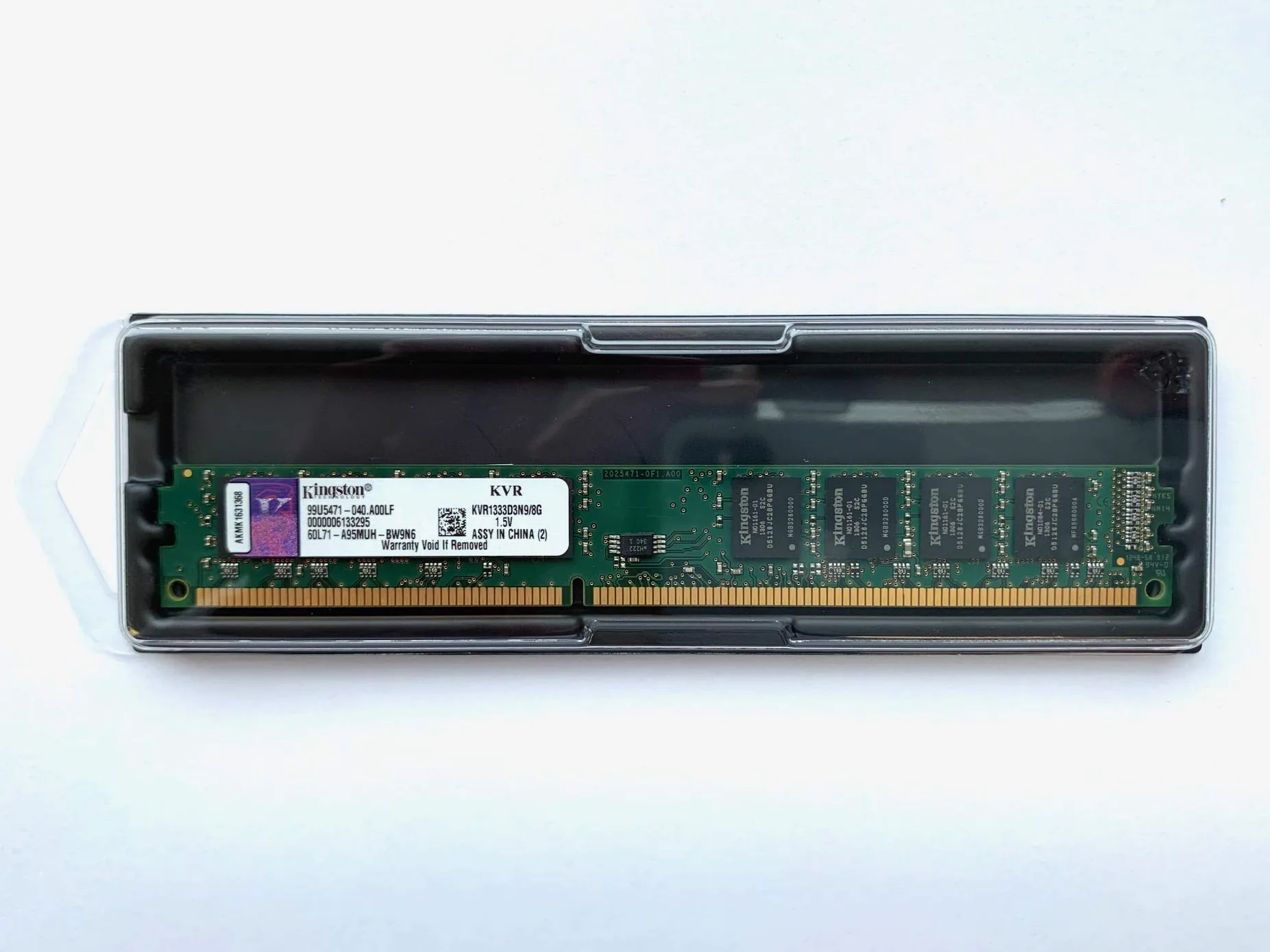 Kingston 4016138805765 PC-pamięć operacyjna moduł ValueRAM KVR1333D3N9/8G 1 x 8GB DDR3-RAM 1333MHz CL9 9-9-27