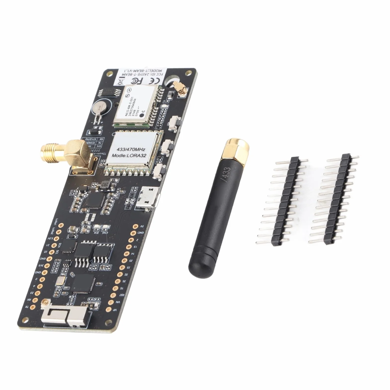 dla TTGO T-Beam ESP32 LoRa 915 Mhz Moduł GPS WiFi z płytką rozwojową Podstawy Baterii, moduł GPS NEO-6M, Globalny System Pozycjonowania, Uniwersalny Zasilacz 3 V-5 V.