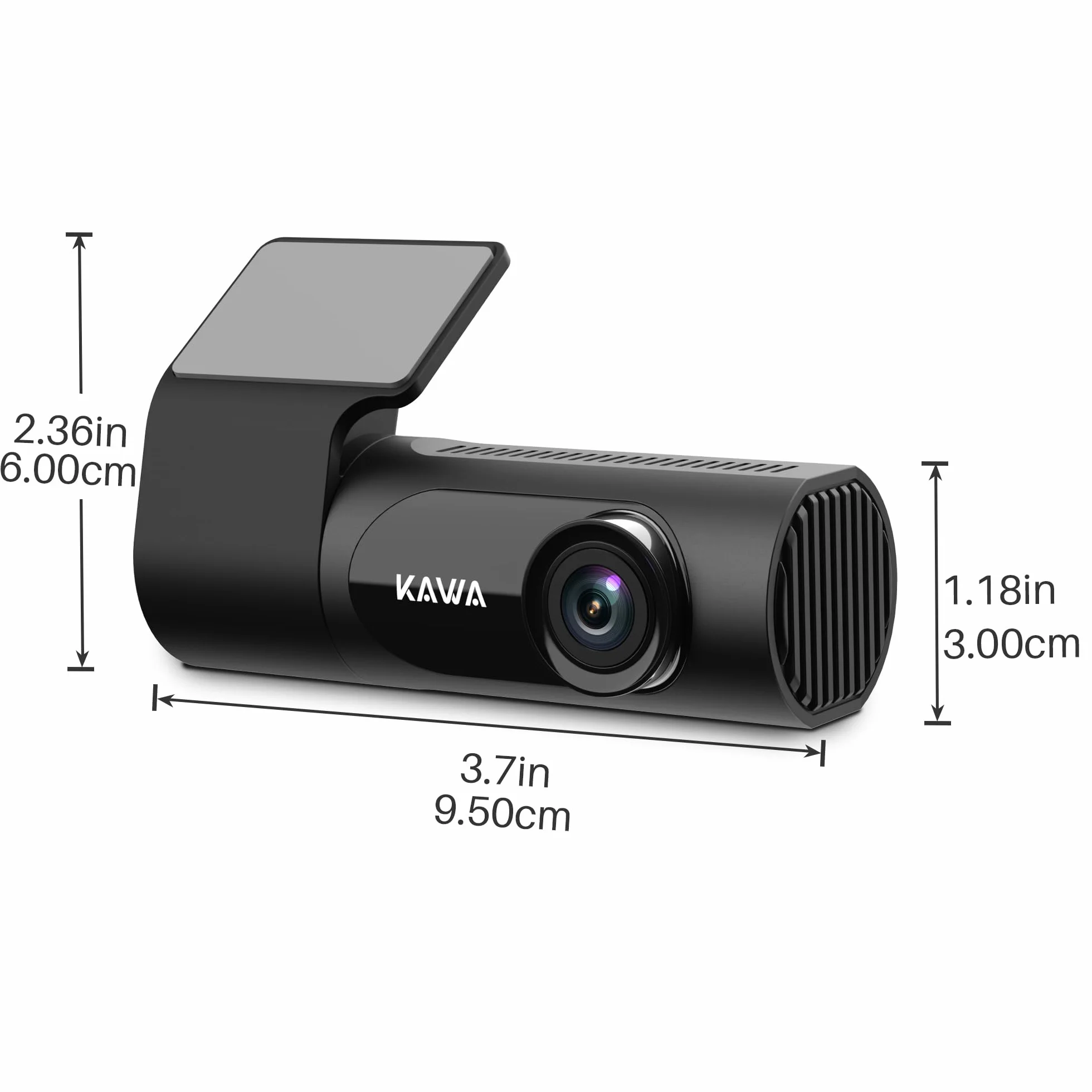 2K Dash Cam Auto, KAWA 1440P Full QHD Telekamera Auto 360° Ogólny obrotowy Wi-Fi Incorporato, Sorveglianza di Parcheggio 24h e G-Sensor, 145° Grandangolo, WDR z widokiem Notturna Eccellente
