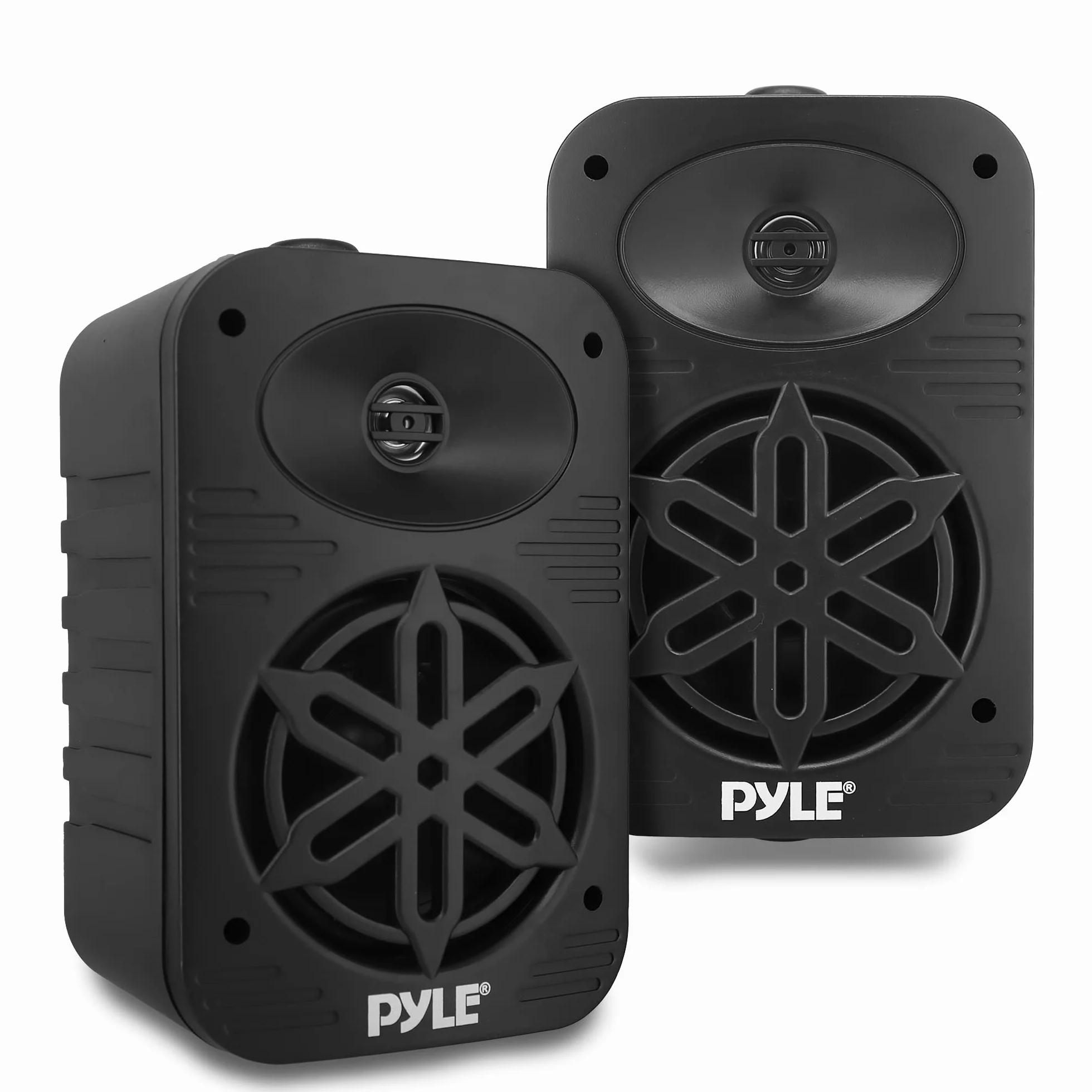 Pyle Indoor Outdoor Speakers Pair - 500 Watt Dual Waterproof 5.25” 2-Way Full Range Speaker System w/ 1/2” High Compliance Polymer Tweeter - In-Home, Boat, Marine, Deck, Patio, Poolside (Black)