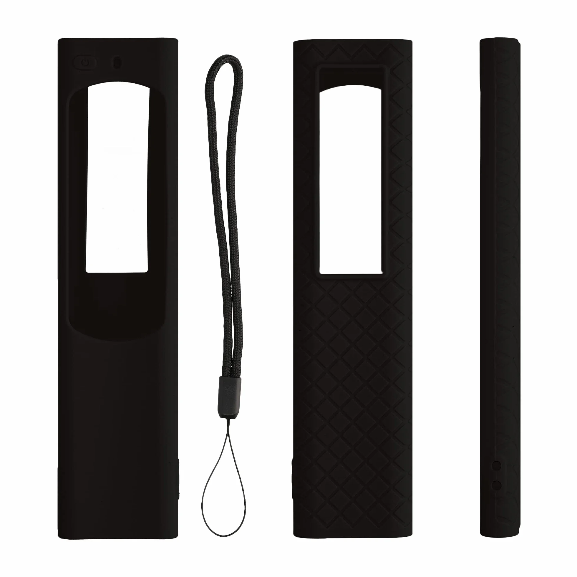 kwmobile Etui z pilotem zdalnego sterowania, kompatybilne z Samsung Smart TV TM2280e BN59-01385 / BN59-01386 / BN59-01391A etui - silikonowe etui na akcesoria TV w kolorze czarnym, 60545.01_m002859