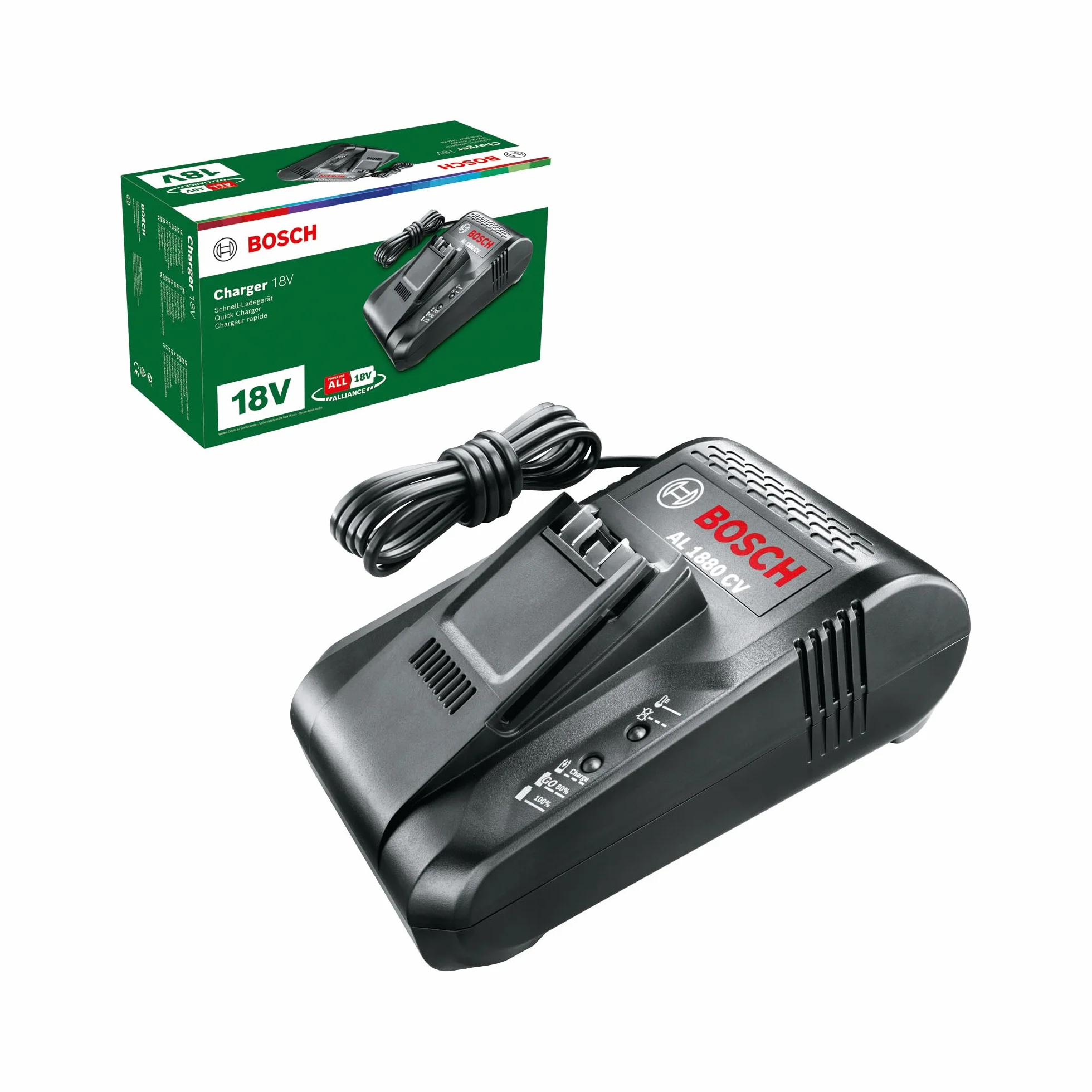 Bosch Home And Garden Ładowarka Akumulatorów AL 1880 CV 18 V