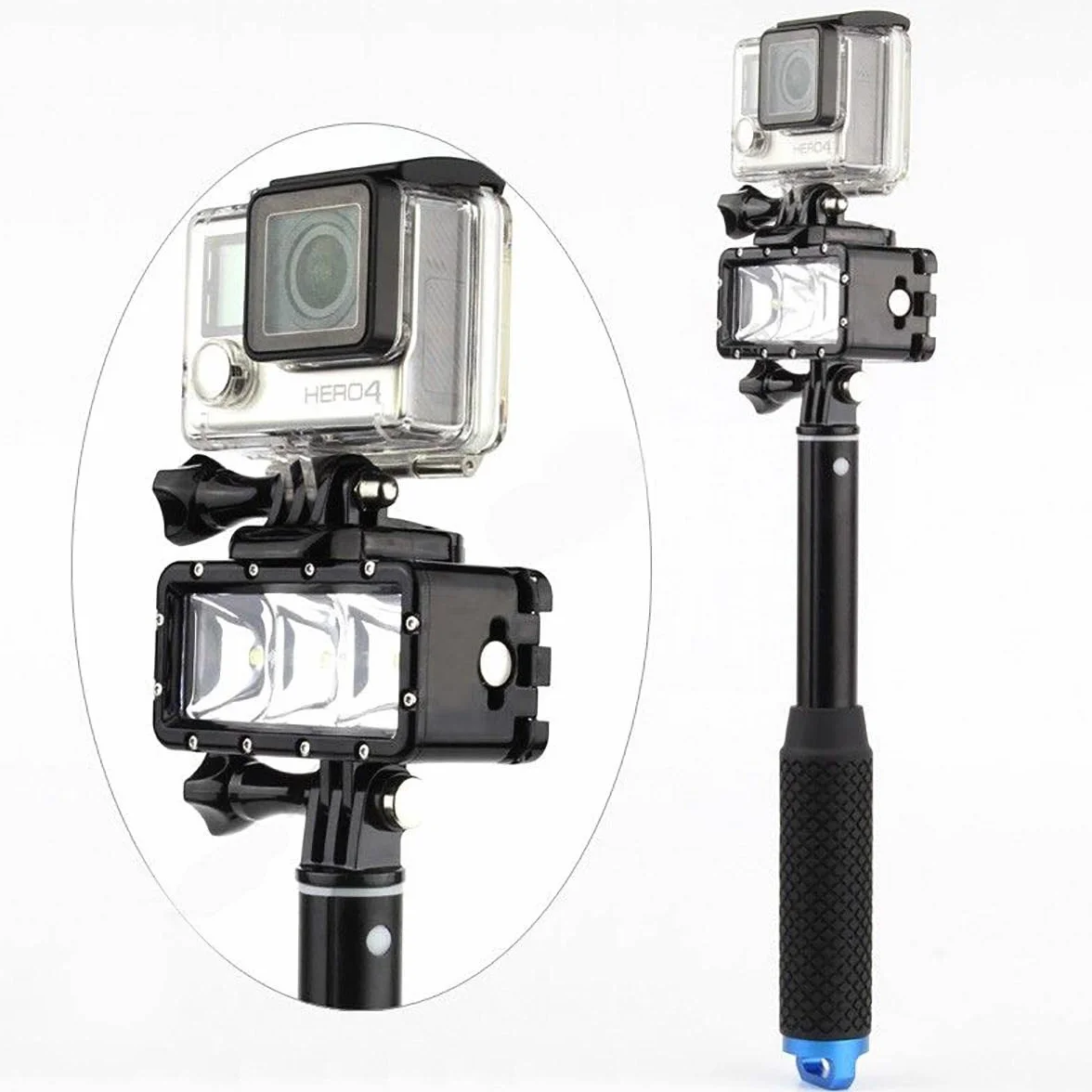 30 m wodoodporne światło punktowe do nurkowania, światło LED, lampa wideo, fotograficzna lampa do nurkowania dla GoPro Hero 5 4 3+ 3 SJ4000 akcesorium część