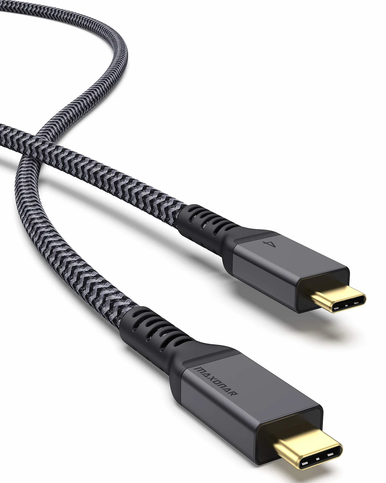 Maxonar Kabel Thunderbolt 4 1.2 m 40Gbps USB C 4.0 100W 8K30Hz 5K60Hz Dual 4K60Hz