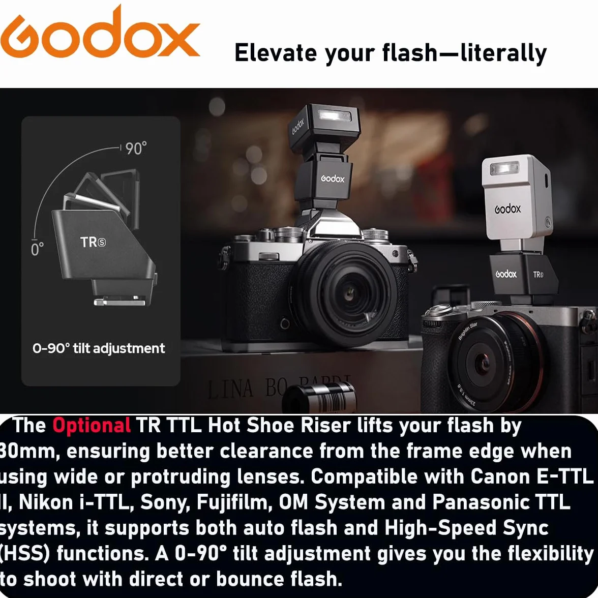 Godox IT22N Mini TTL Flash, IT22N TTL Speedlite kompatybilny z Nikon Z6III Z8 Z5 Z50II Z50 Zfc Z6II Z30 Z6 Z50II Z7II Z8 Z9