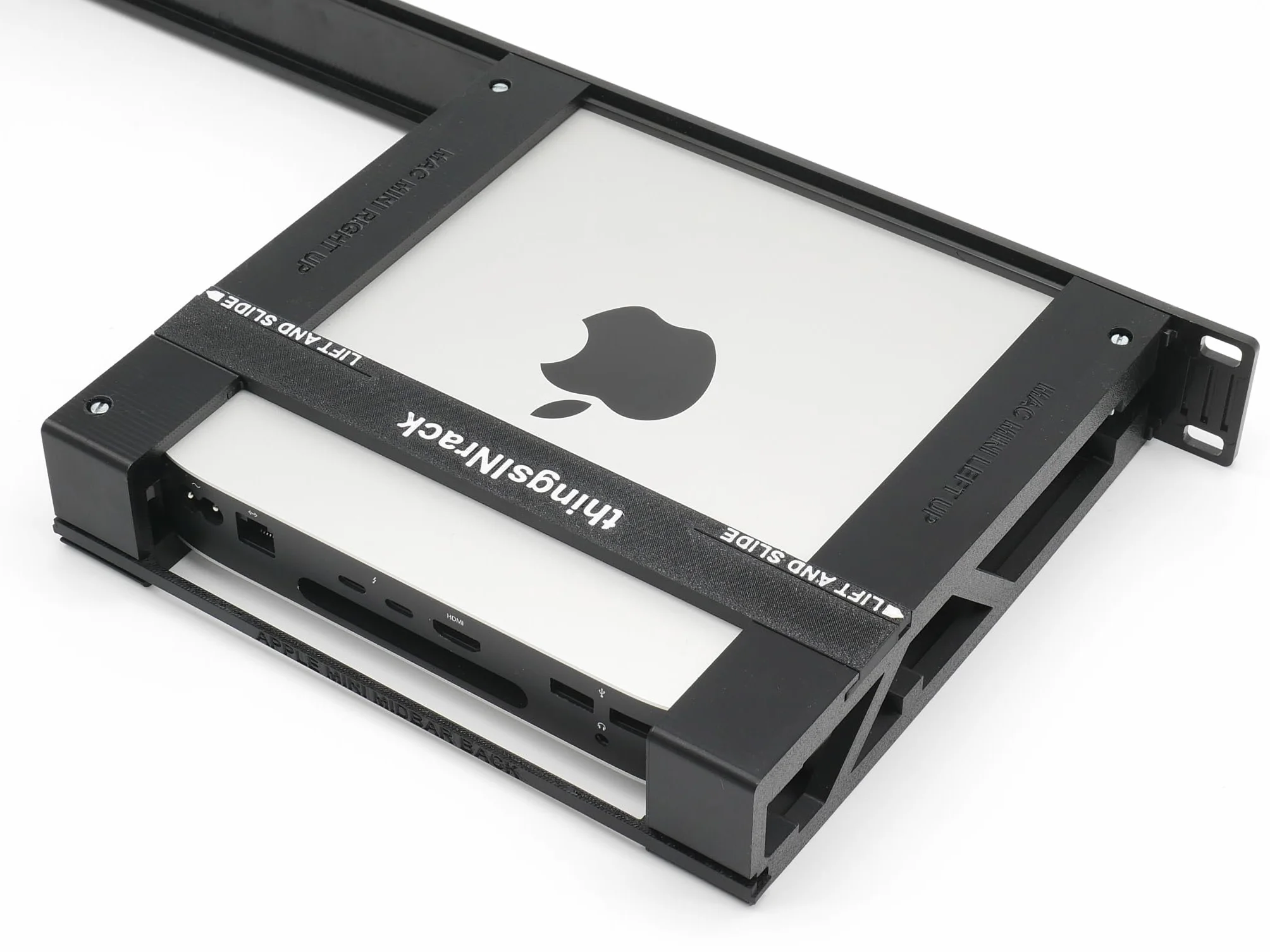 Rack mount made for Apple mac mini 19inch 1U, TIRAPPLEMINI19I1UBLK
