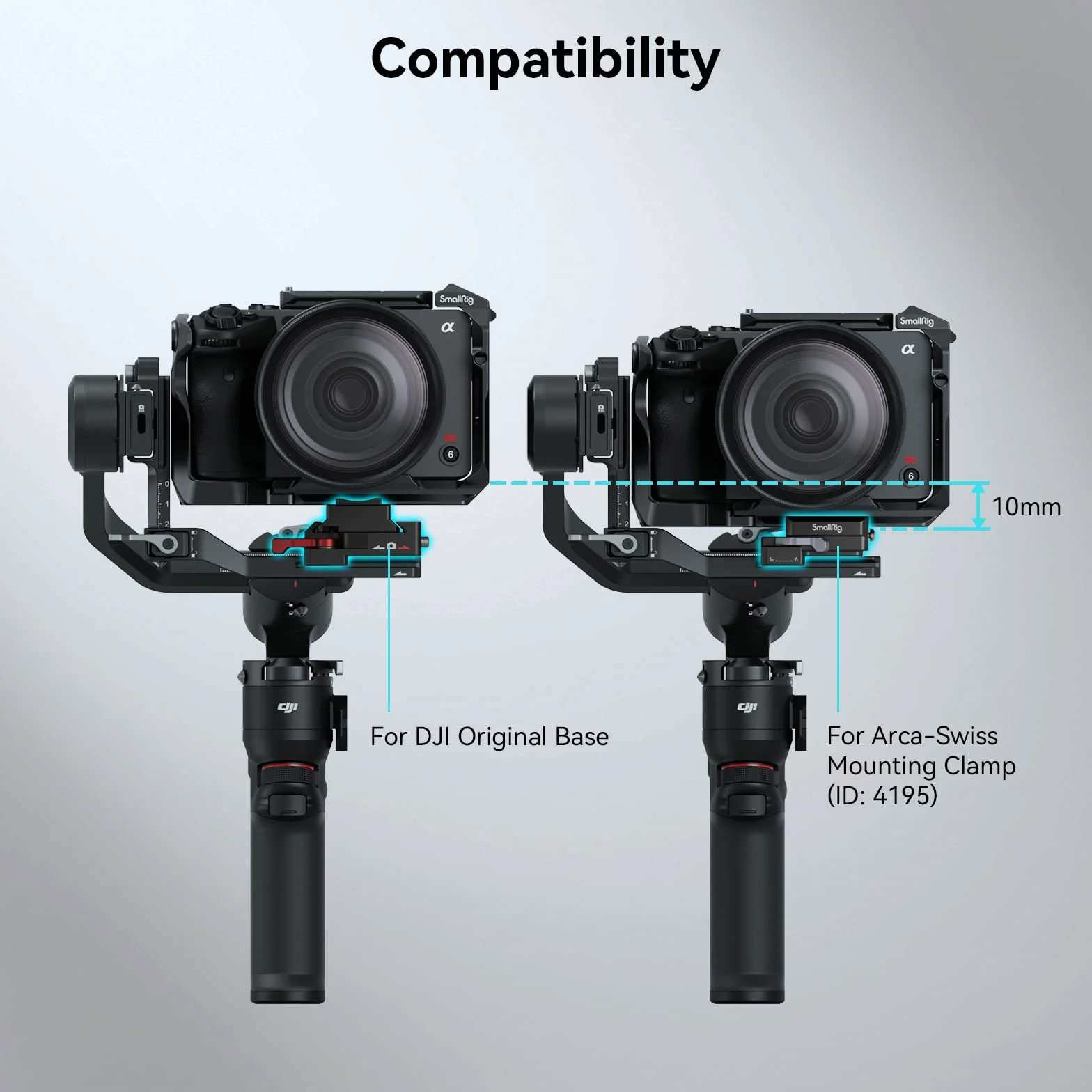 SMALLRIG RS 3 Mini Quick Release Clamp dla DJI RS 3 Mini, Arca-Swiss Mount - 4195