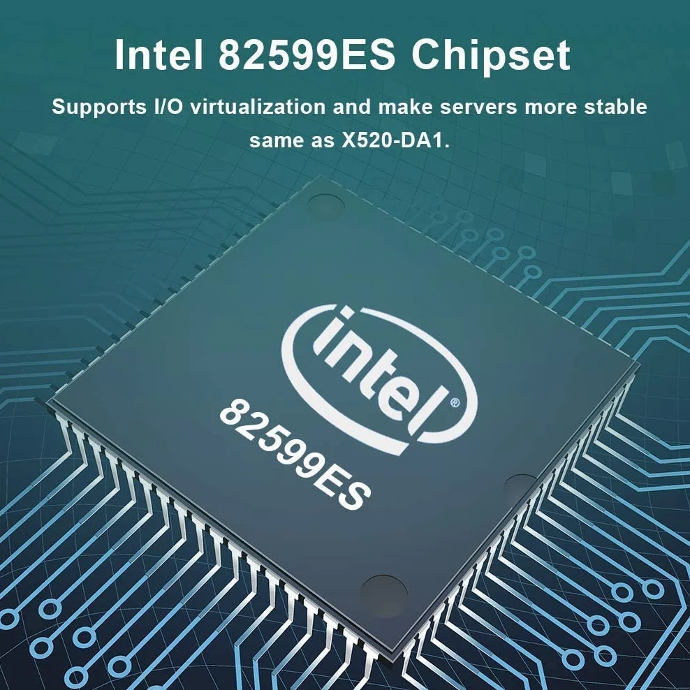 ipolex Karta sieciowa 10 GB, 1 port SFP+, karta sieciowa 10 GbE w porównaniu z Intel X520-DA1, obsługa systemu Windows Server/Windows/Linux/VMware (nie obsługuje systemu Mac OS)