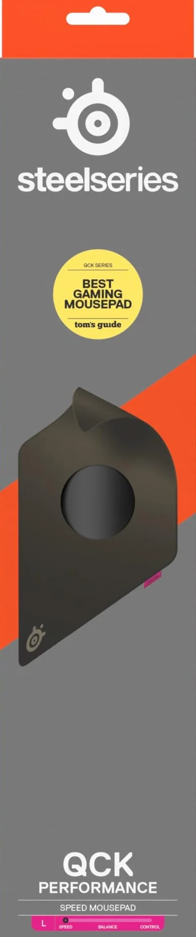 SteelSeries, podkładka QcK L Performance Speed - Dodatkowa gęstość dająca poślizg - Niskoprofilowe przeszycia krawędzi - Antypoślizgowa podstawa z neoprenu - Rozm. 490 x 420 mm - FPS, MOBA, RTS, MMO