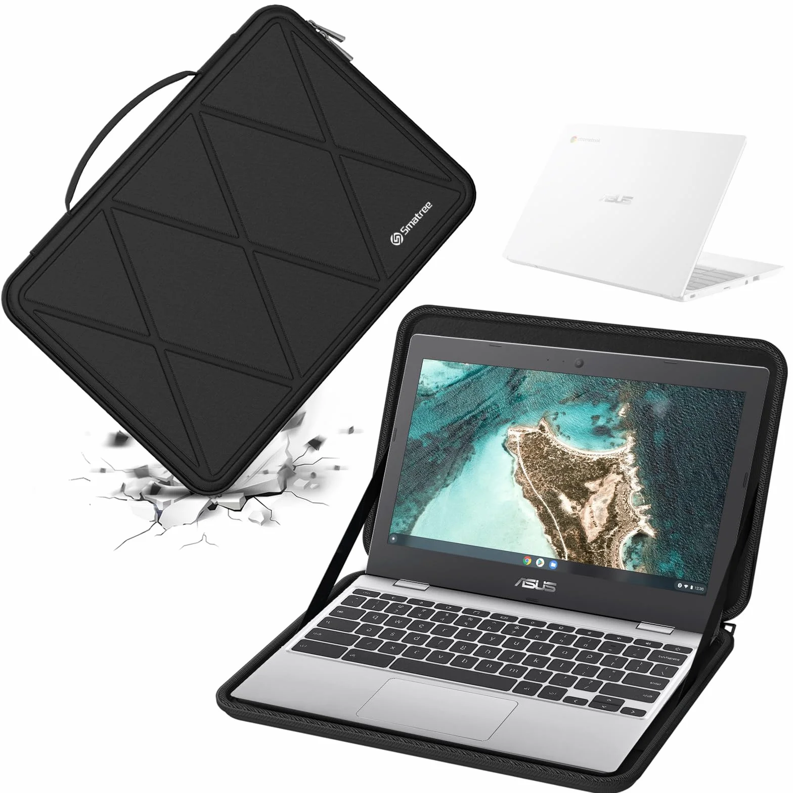 Smatree Twardy futerał ochronny EVA, kompatybilny z 29.5 cm ASUS Chromebook CX1 (CX1101), 33.8 cm ASUS ProArt PZ13 (HT5306) Copilot + PC, torba na laptopa (X8017)