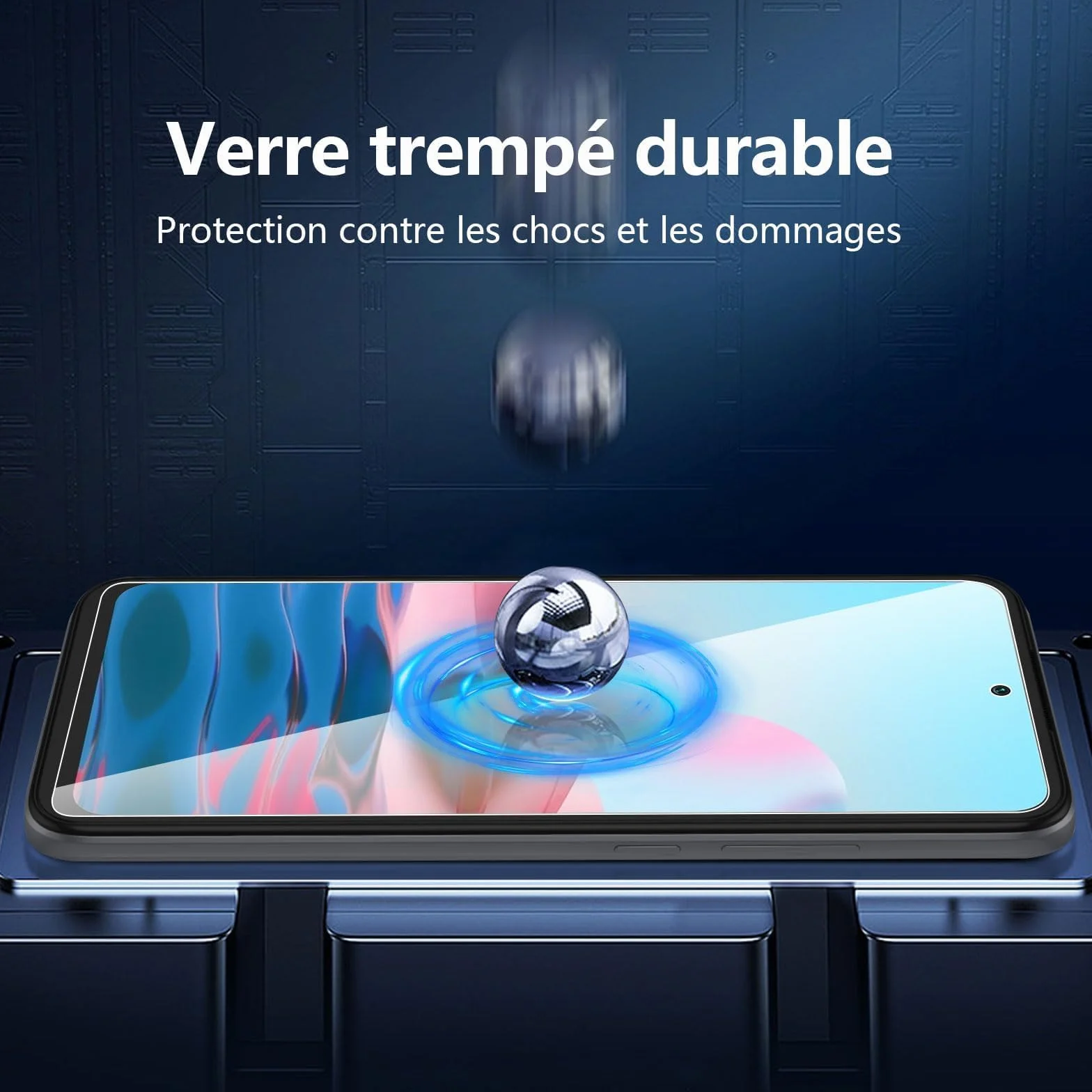 NEW'C Zestaw 3 sztuk szkła hartowanego do Xiaomi Redmi Note 10 Pro, 10 Pro Max 4G, folia ochronna na ekran, odporna na zarysowania, bez pęcherzyków powietrza, bardzo wytrzymała (0,33 mm HD Ultra