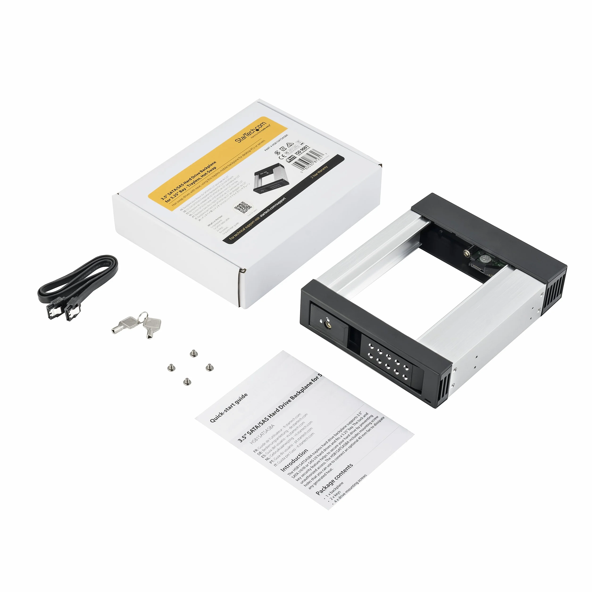 StarTech.com Hot-Swap kieszeń na dysk twardy 5,25" na 3,5" SATA/SAS aluminium HSB1SATSASBA