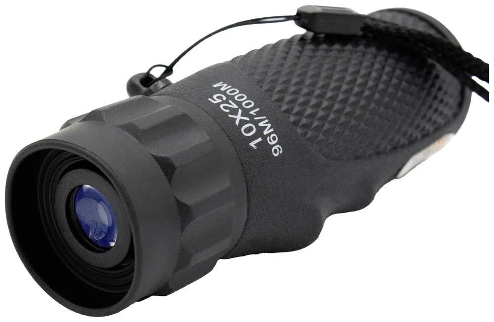 Technaxx Monokular 10x25 TX-176 do wędrówek, polowania, podróży, obserwacji ptaków itp. - Kompaktowe akcesorium kempingowe dla każdego