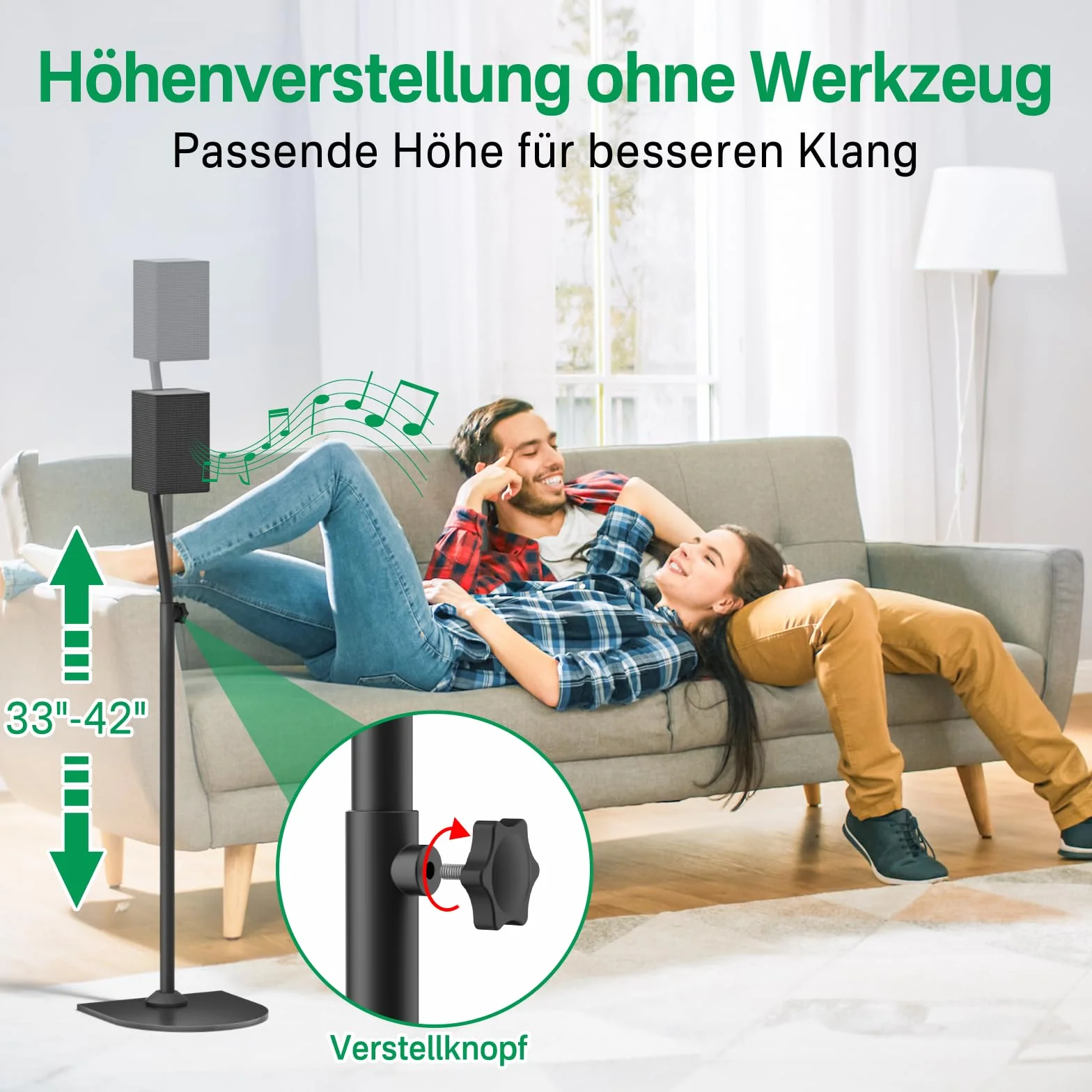 Notiela podstawki pod głośniki Samsung uchwyt ścienny stojak regulacja wysokości 33"-42" do głośników przestrzennych