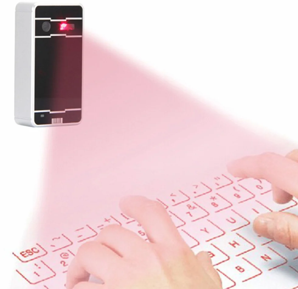 Projektor laserowy Bluetooth do iPhone, iPad, Samsung, Android, laptopów, komputerów srebrny+czarny