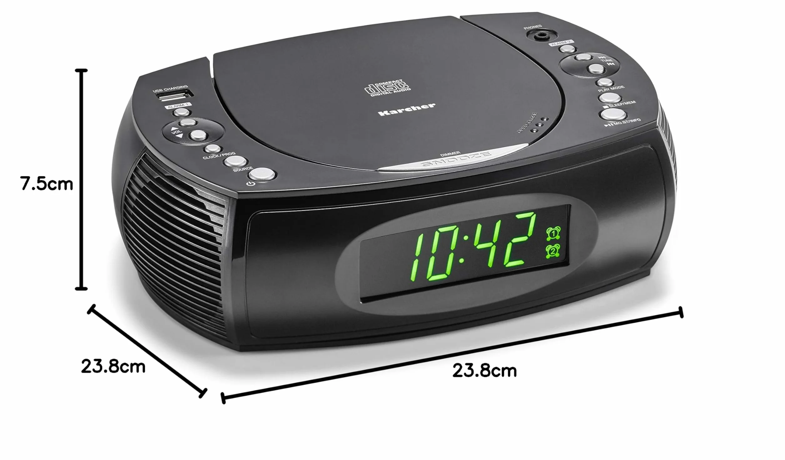 Kärcher UR 1308 Budzik Radiowy Czarny