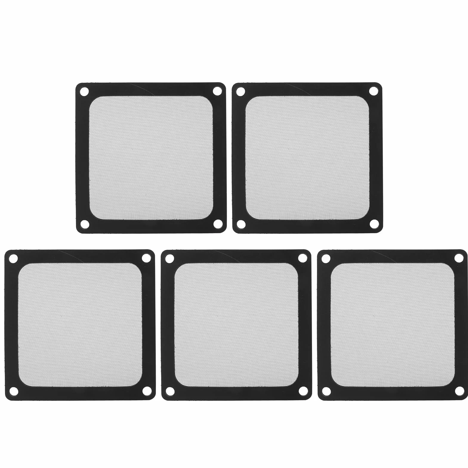 5 Sztuk 80mm X 80mm Wentylator do Obudowy Komputera Filtr Przeciwpyłowy PC Osłona Siatkowa Filtra Grille z ramką magnetyczną, Kolor Czarny